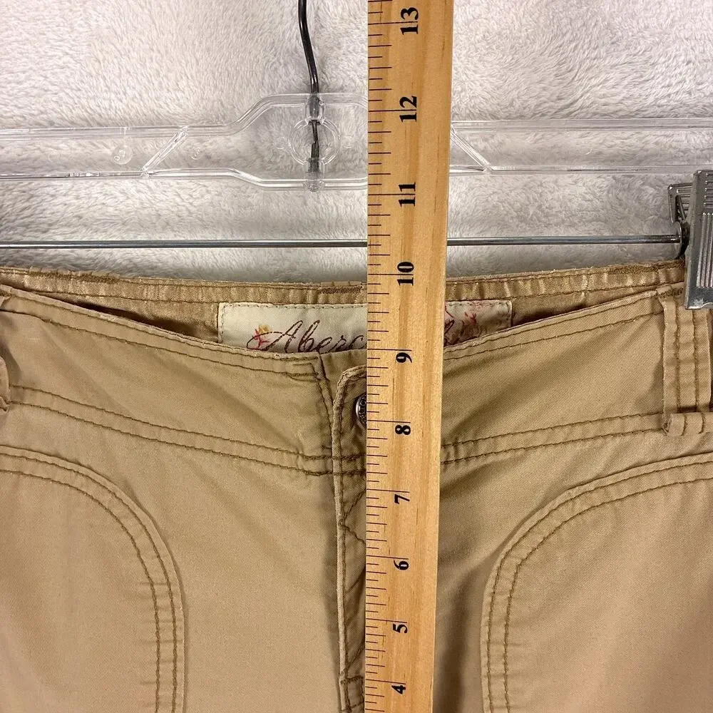 VTG Abercrombie & Fitch Pants Womens 6 Brown Cargo Paratrooper Rave Skate Y2K